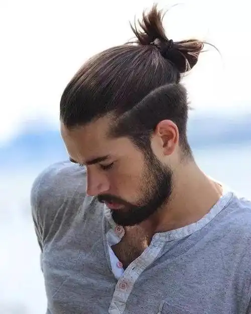 发型 | 长发扎出男士专有的---man bun