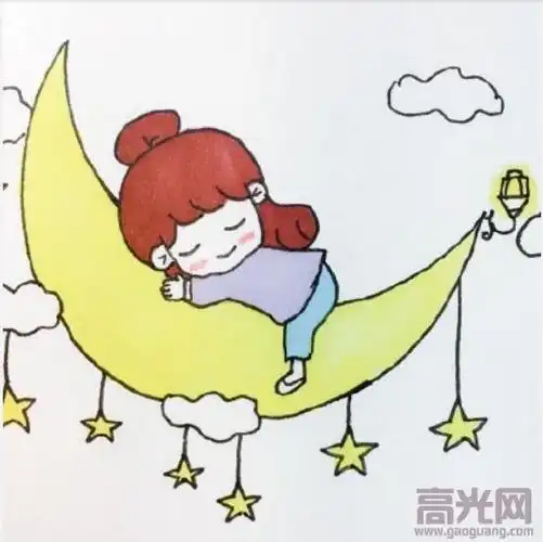 睡觉妈妈漫画简笔画