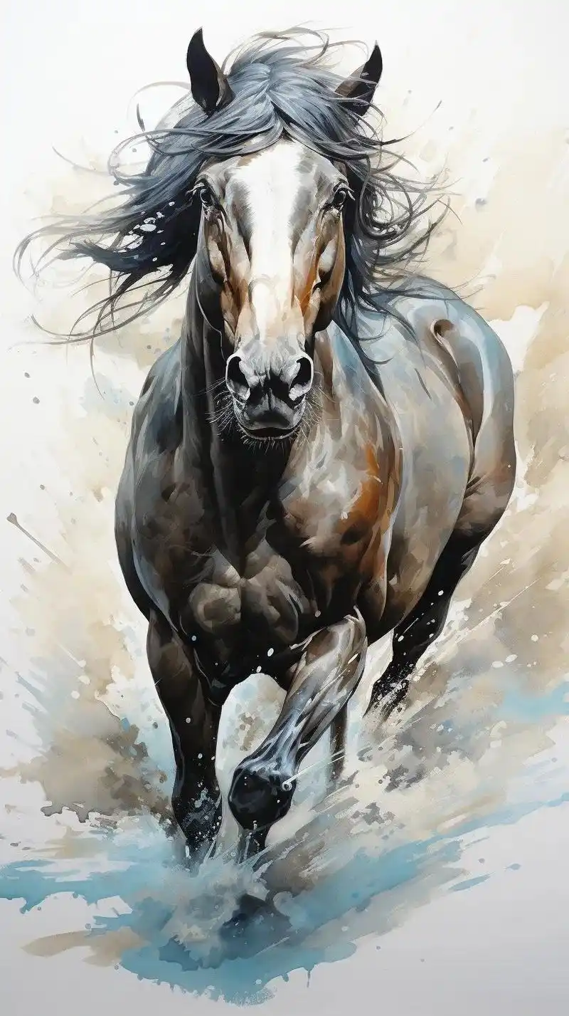 骏马奔腾,需下载高清原图的小伙伴9315 抖音搜"神图君"进小 - 抖