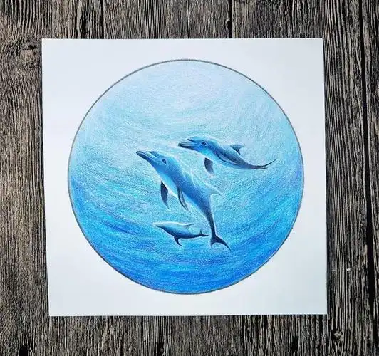 彩铅教程(风景篇)‖ 《深海之魅》,如何表现海水的流动感