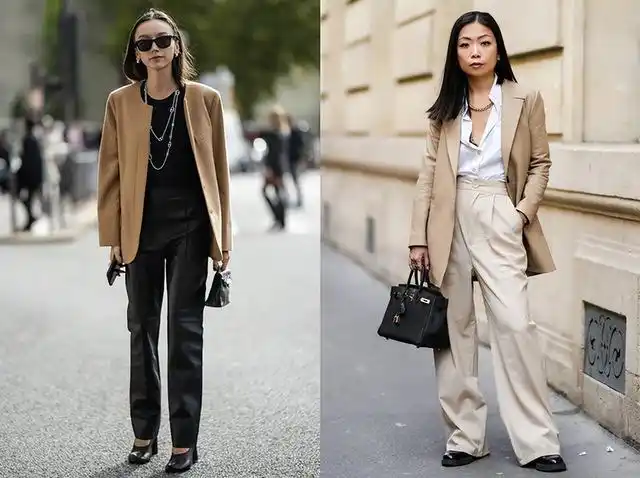 米色西装是最适合每个人穿搭,经典的款式可搭配各种造型,在本文中