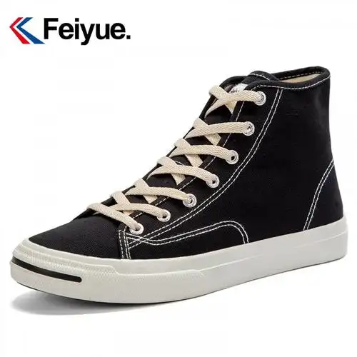 feiyue/飞跃 高帮帆布鞋 新款复古简约休闲鞋原宿风男鞋篮球鞋904