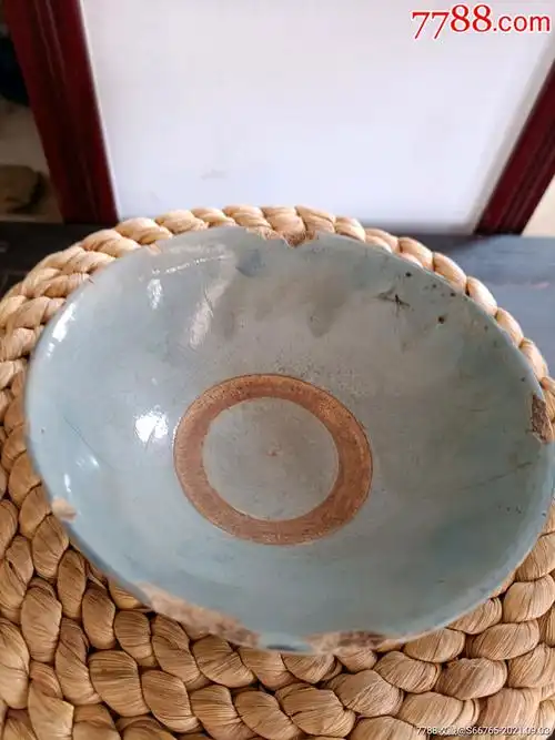 怀旧明清老窑青花开片碗