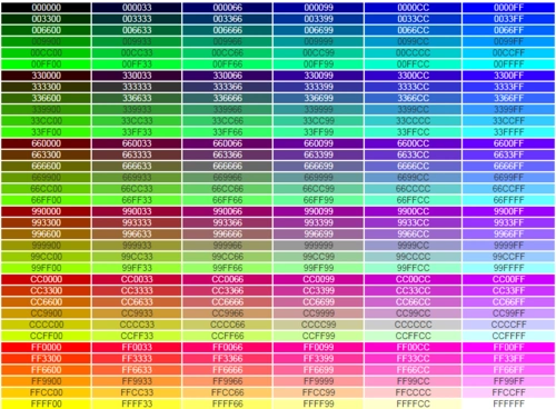 css十六进制颜色码