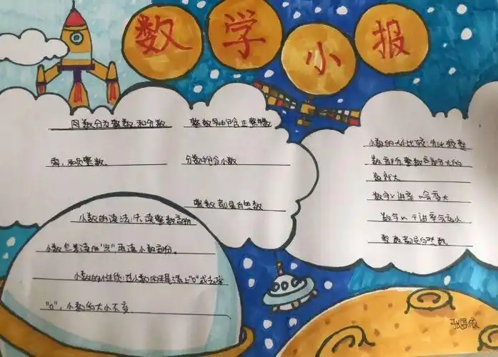 六年级数学数与代数手抄报六年级数学手抄报
