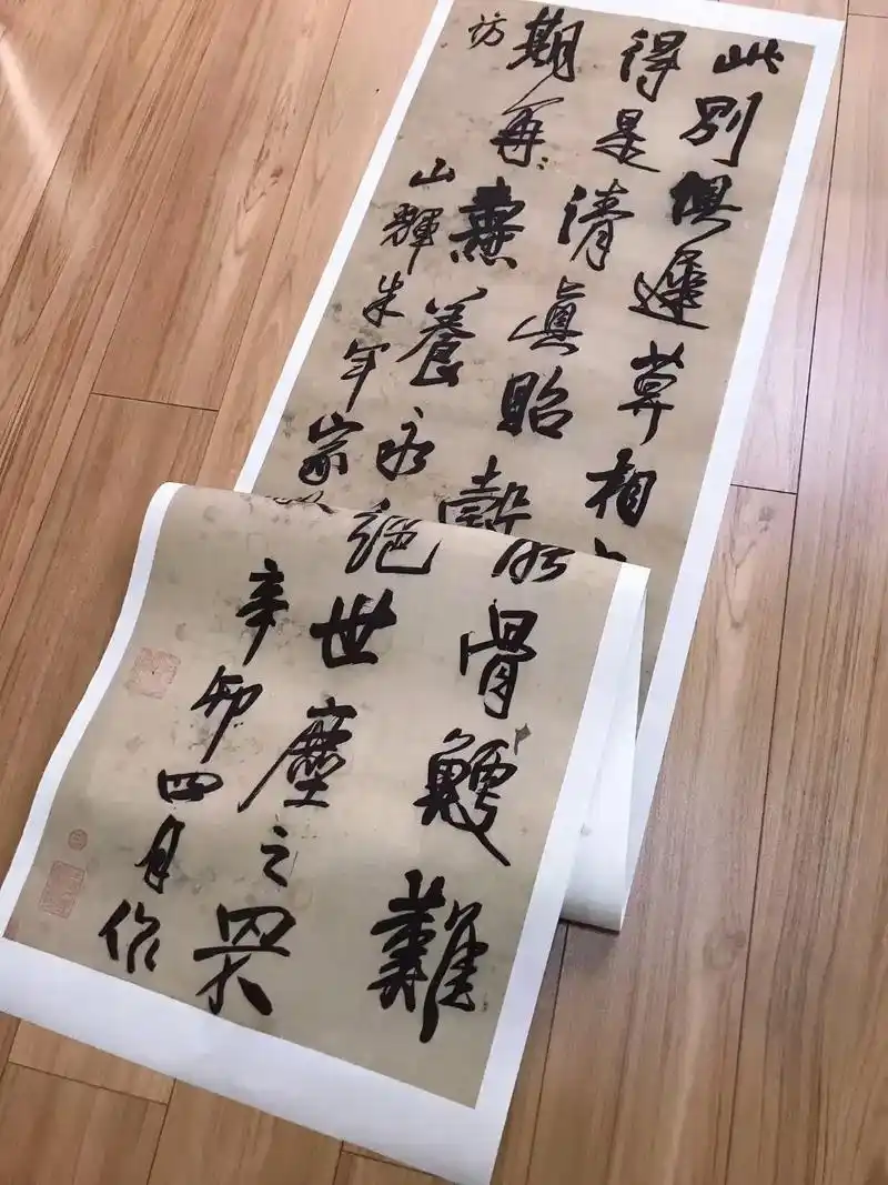 王铎  草书条幅,原尺寸原色宣纸高清微喷 - 抖音