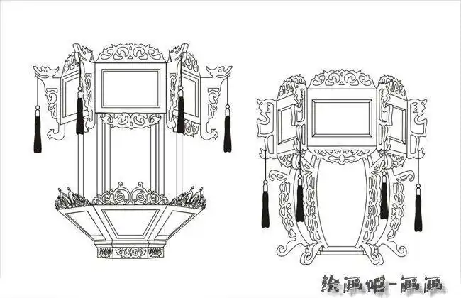 古典的东西的简笔画