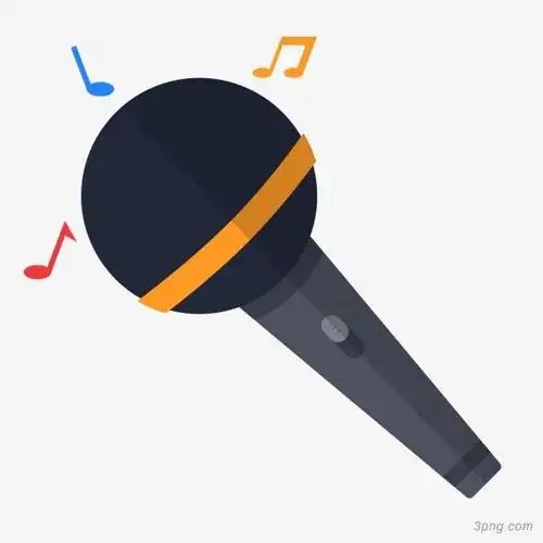 手绘红色话筒png素材透明免抠图片-其他元素