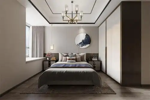 新中式风格-卧室 大平层-新中式风格-效果图