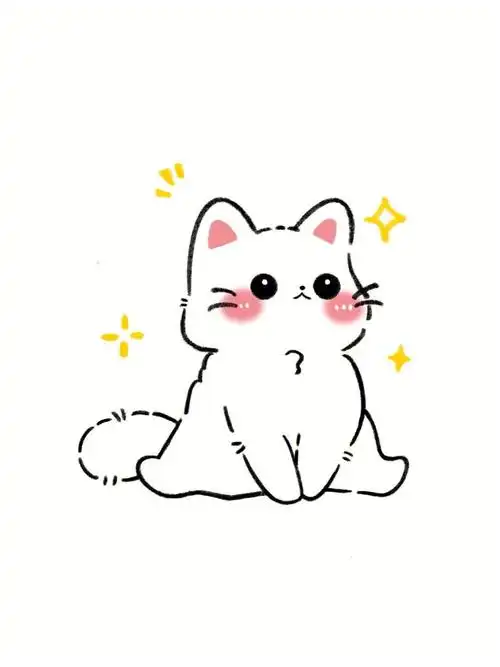 简笔画附教程7315今天来画只可爱呢小猫咪吧#画画   #可爱简笔画