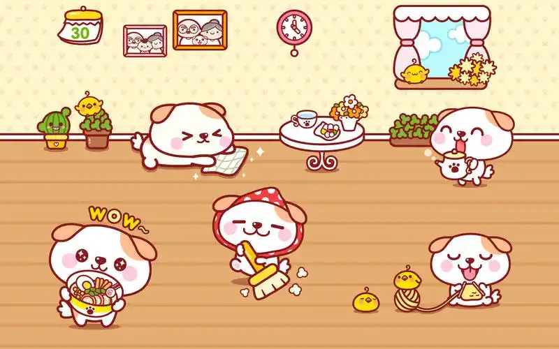 摩丝摩丝卡通快乐劳动节桌面壁纸