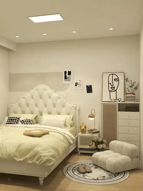 卧室温馨奶油系暖暖的入冬了也不怕冷