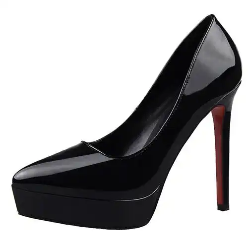 高跟鞋少女2021春秋新款细跟尖头单鞋防水台性感黑色百搭12cm10cm