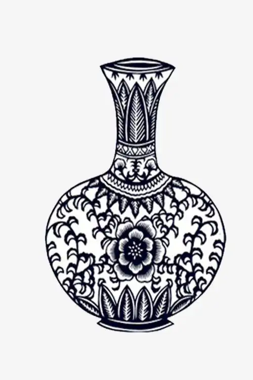 青花瓷器青花瓶简笔画幼儿园各种水果蔬菜简笔画教程简单易学图画瓶子