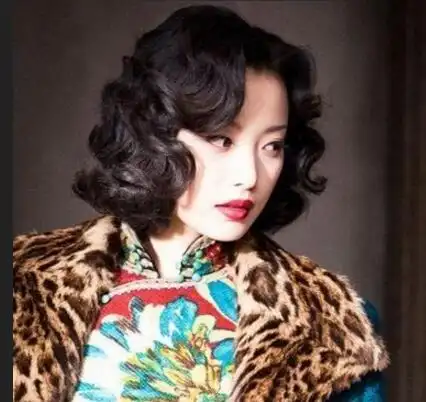 民国复古螺旋卷发发型图片