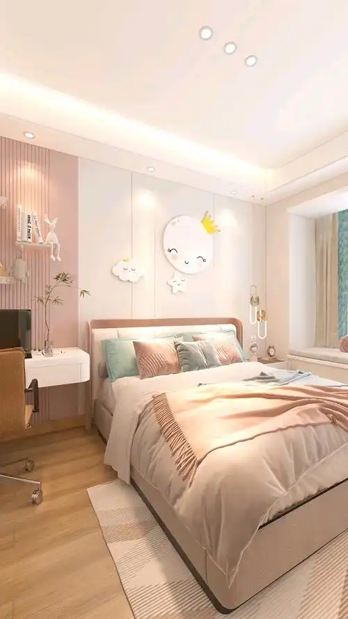 的儿童房,还原每个女孩子的公主梦,一秒进入童话世界#儿童房#卧室设计