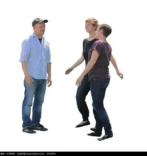 高清人物素材多人相谈甚欢