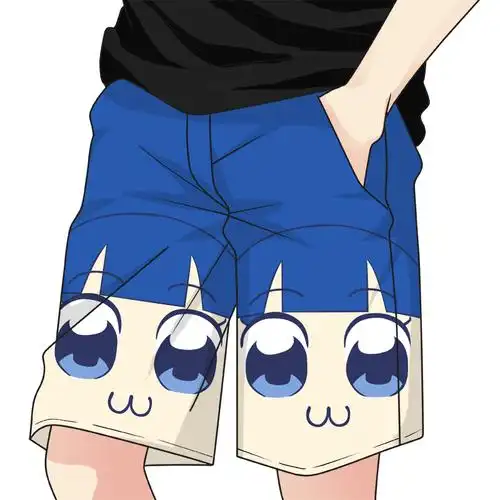 pop子和pipi美的日常系列短裤裤子沙滩休闲裤动漫t恤