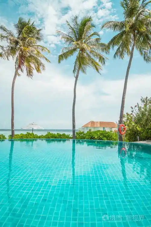 马尔代夫海滨游泳池
