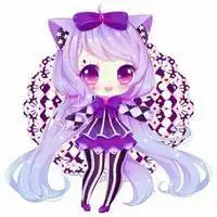 冰冷玫紫色系二次元女生头像_微信头像图片大全