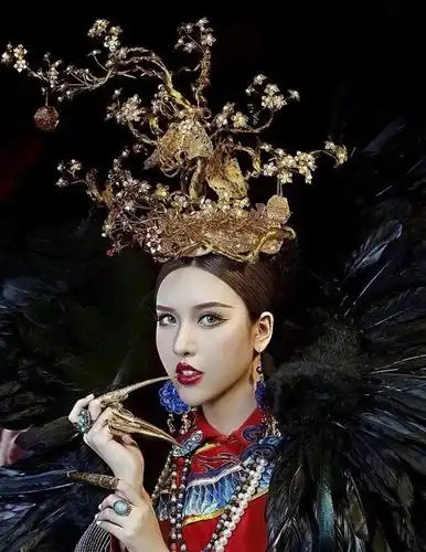 古风半妖倾城装富贵身上显