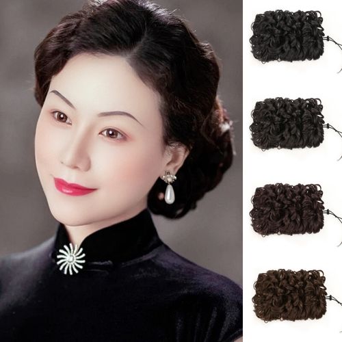 0成交275个古装假发刘海 复古硬手推波纹刘海女影楼发片民国发饰 前额