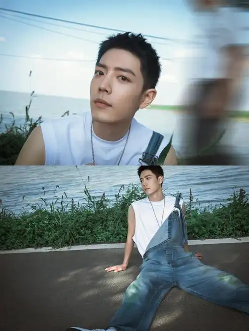 肖战寸头写真曝光,牛仔背带裤配白背心,肌肉线条男友力十足!