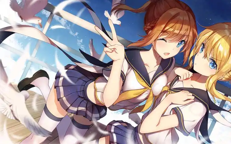 诱人小姐姐制服黑丝性感长腿二次元动漫壁纸