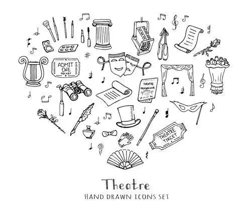 舞台剧卡通简笔画