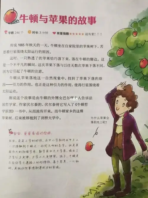 第170天打卡,《牛顿与苹果的故事》