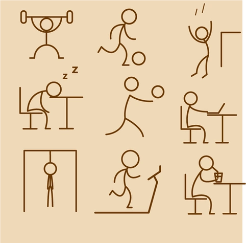 怎么画火柴人的漫画简笔画