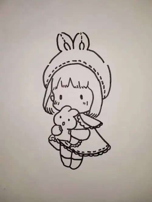 动漫简笔画女生q版q版古装女孩简笔画大乔简笔画手绘q版可爱女生头像