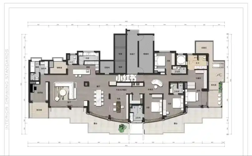 国际丽都大平层送阳光房露台