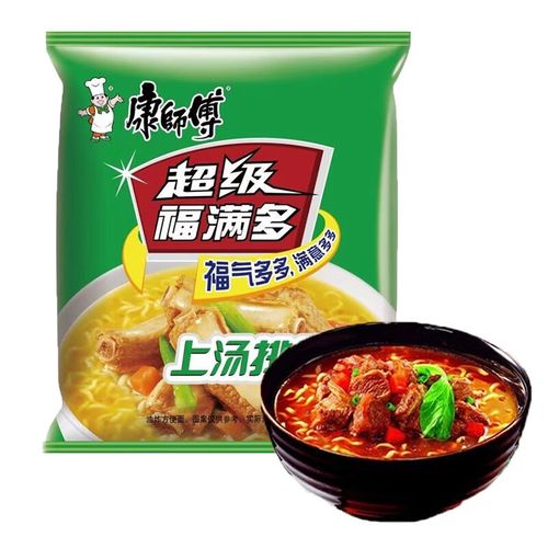 康师傅福满多上汤排骨面94g*24袋装速食美味夜宵泡面方便面 超级