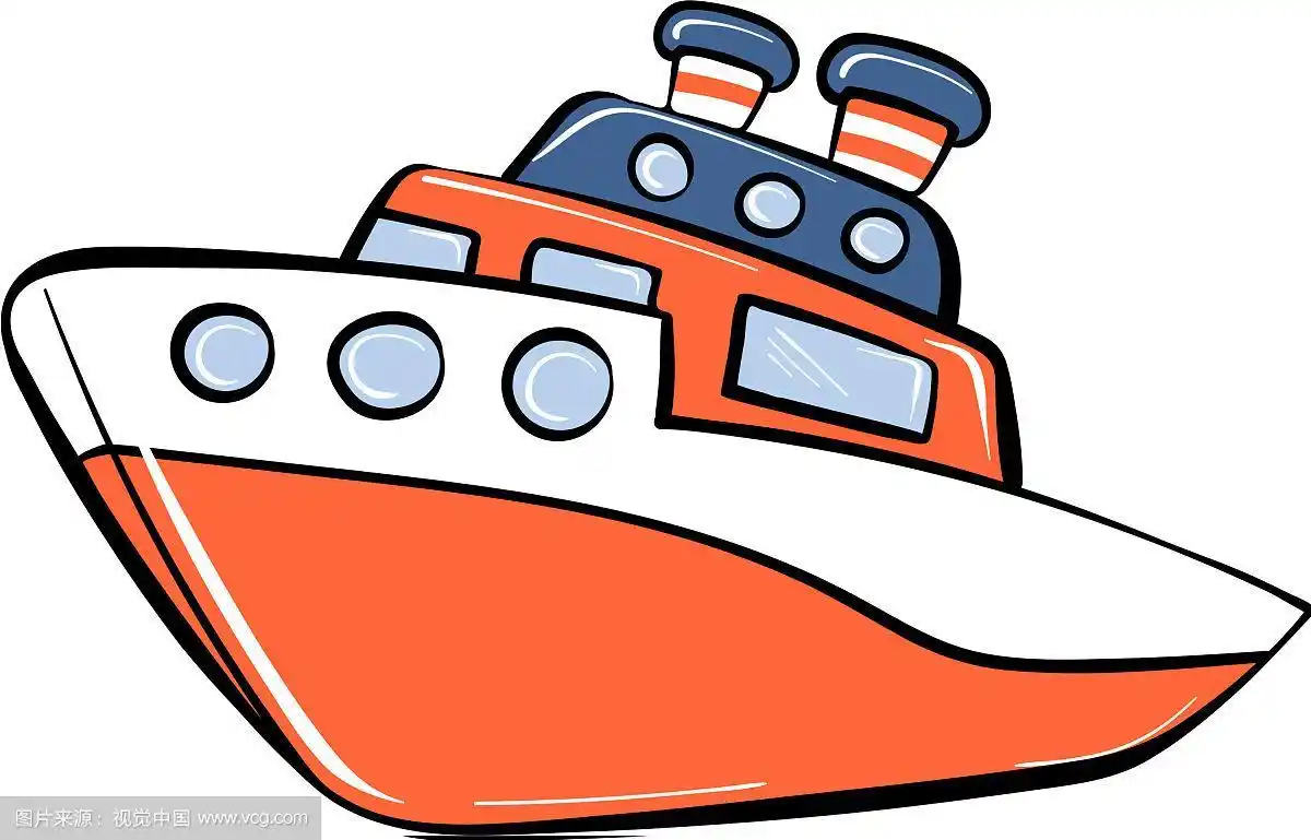 玩具船图标卡通风格