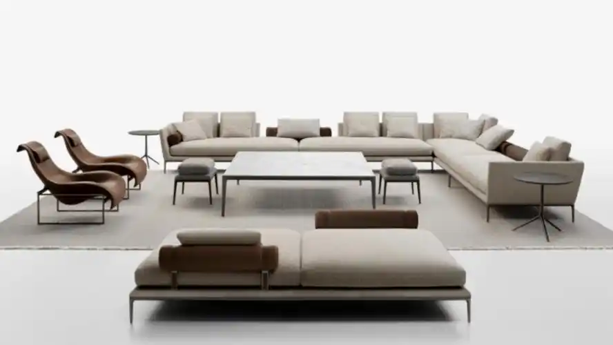 大牌沙发欣赏奉行意式美学高水平制造工艺与现代设计的完美结合