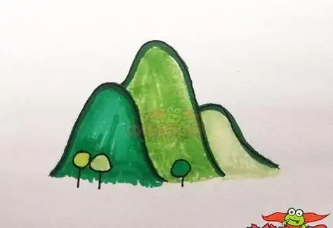 儿童喜马拉雅山简笔画图片大全带颜色山怎么画山简笔画图片大全带颜色