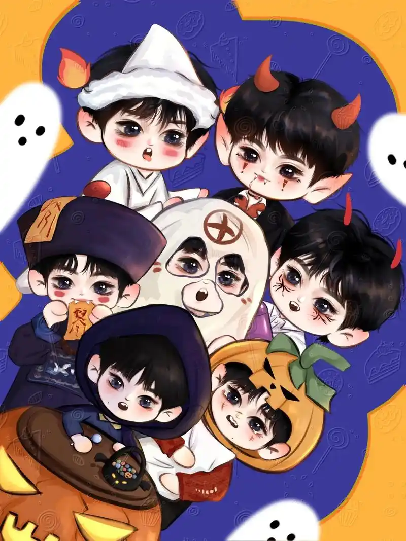 贝贝们万圣节快乐.#tnt时代少年团 #万圣节 #q版 #p - 抖音