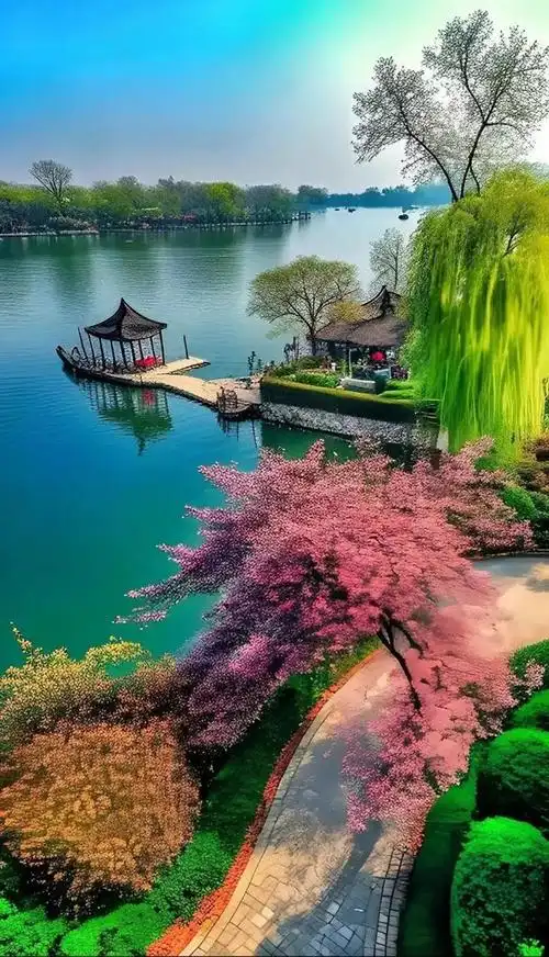 春满江南,江南山水如画屏