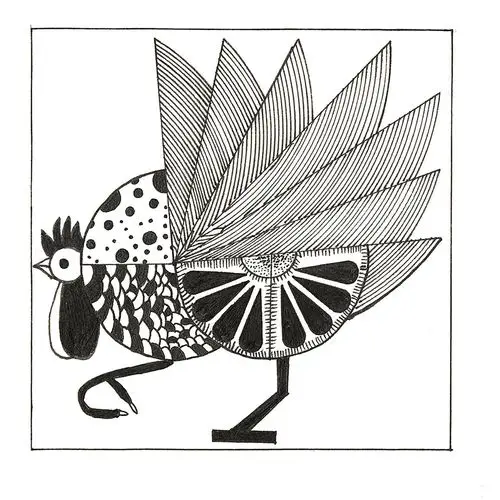 大学图形创意课作业图案课作业黑白装饰画作业