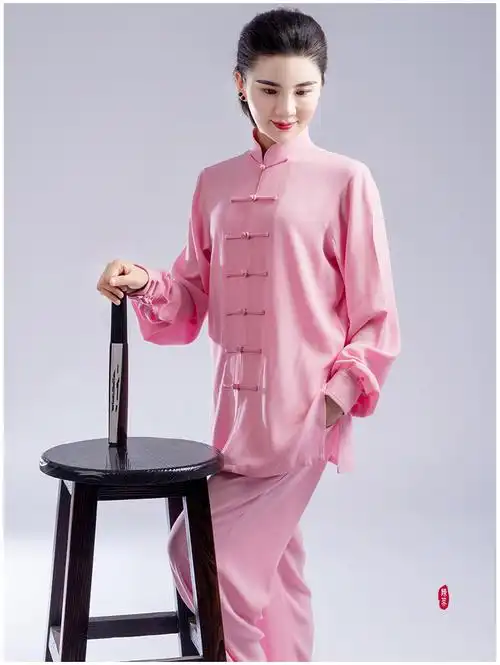 太极服女夏季太服柔软棉麻男女中风武术练功服陈英短袖太拳服装白色