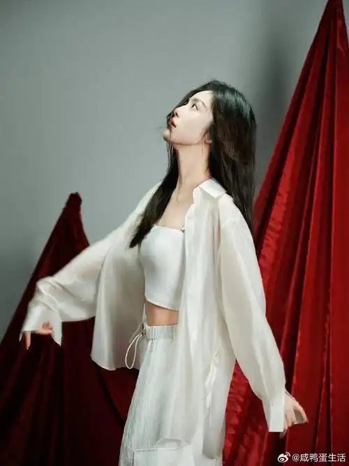 蔡文静抹胸吊带