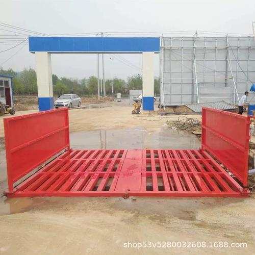 全自动工程车辆洗轮机建筑工地现场洗车平台150吨平板式冲洗设