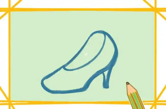 红色高跟鞋简笔画教程图片大全