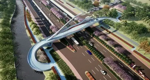 高浪路人行景观天桥方案来了!快来选