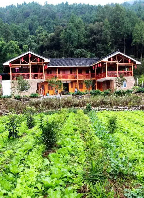 升钟湖畔:山妹子农庄树林中