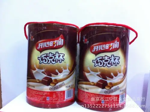 喜之郎 开心时间 代可可巧克力杯 720g*6桶/箱