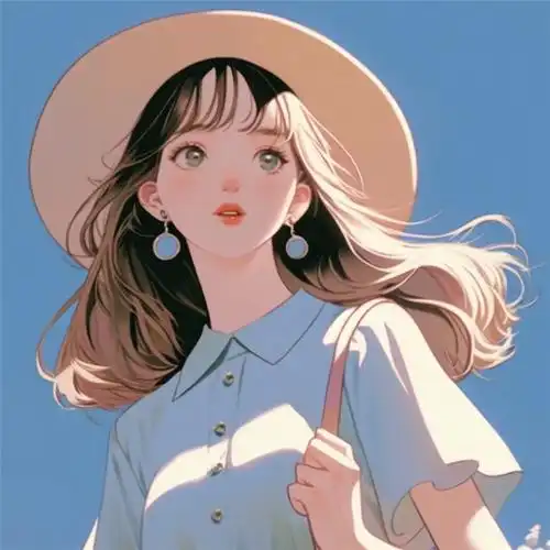 优雅戴帽子头像女生动漫