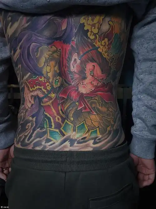 半背衔接 猴子_纹身图案手稿图片_髯的纹身作品集