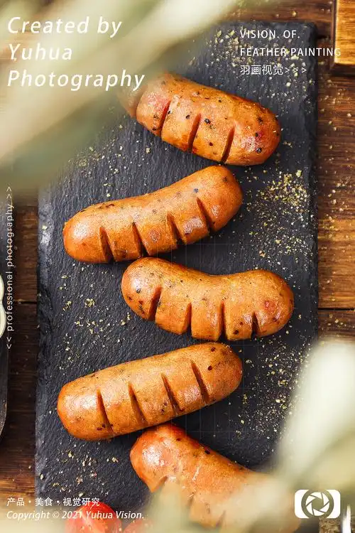台湾地道肠黑胡椒烤肠烤香肠火腿肠热狗粉肠脆皮肠qq肠|摄影|美食摄影